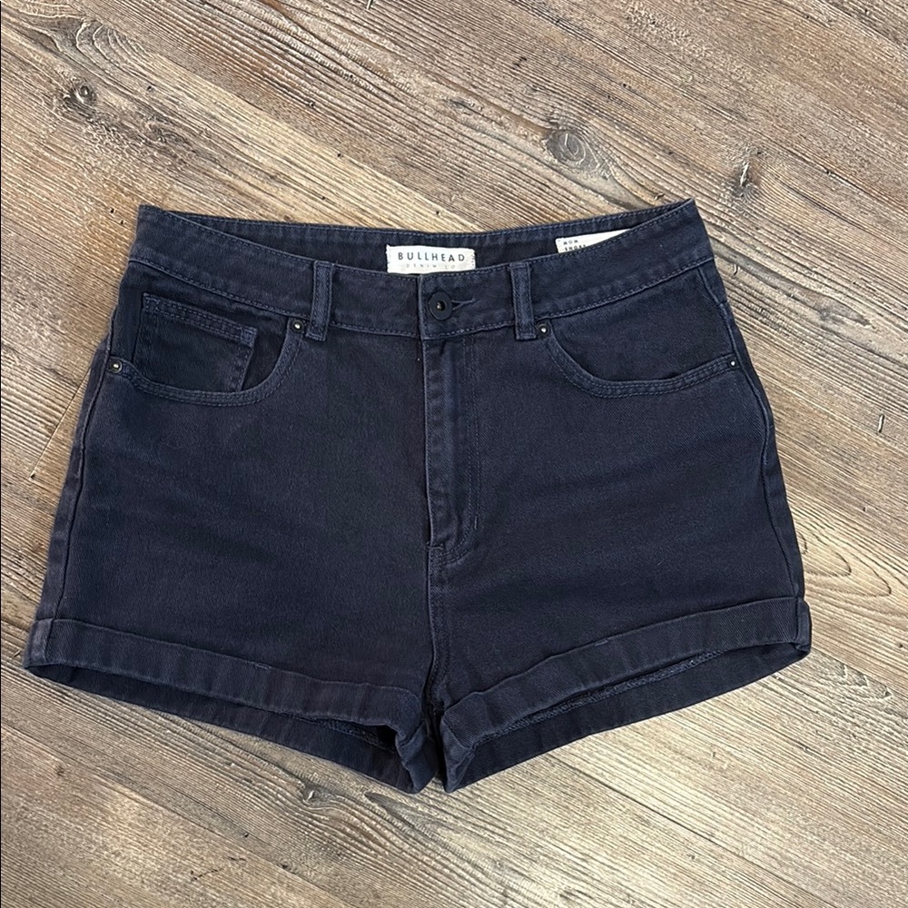 Bullhead Black High-Waisted Jean Shorts